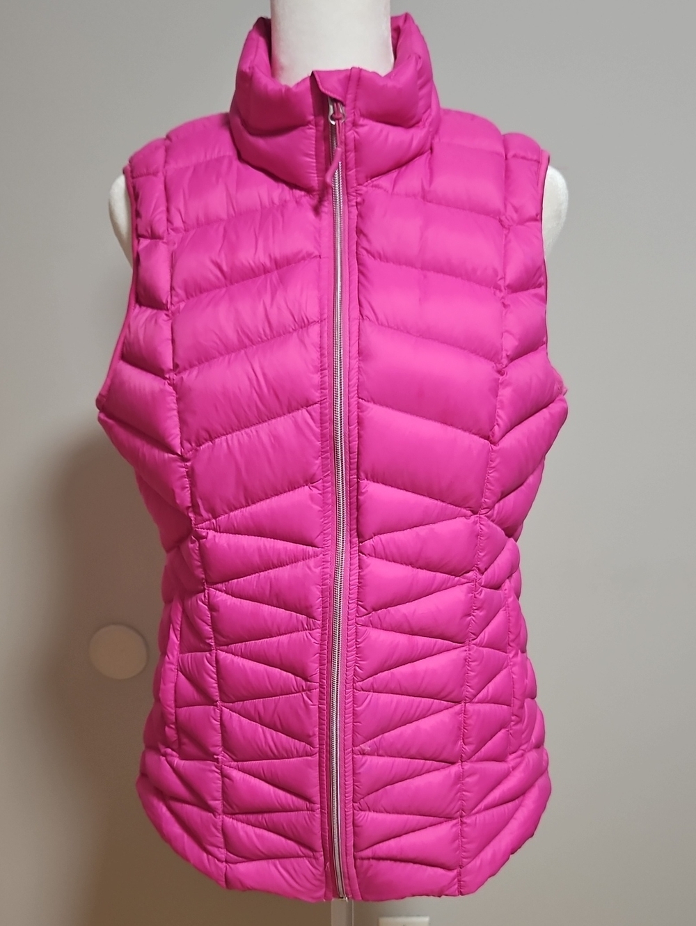 Bright Pink Ladies' Puffer Duck Down Jacket - Medium
